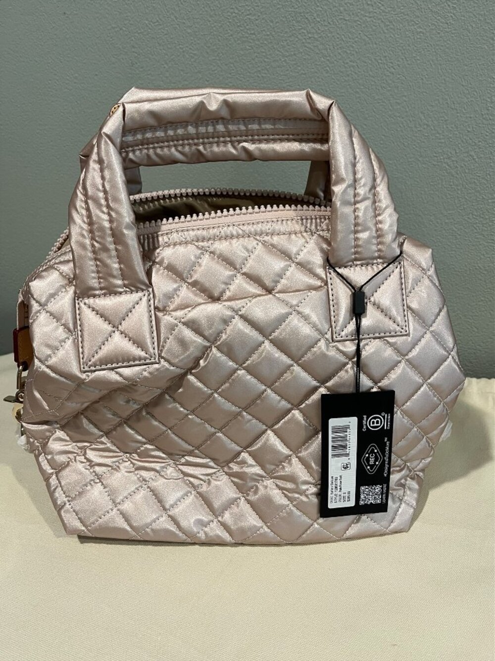 MZ Wallace Pale Rose Gold Metallic Small Sutton Deluxe - Picture 2 of 5